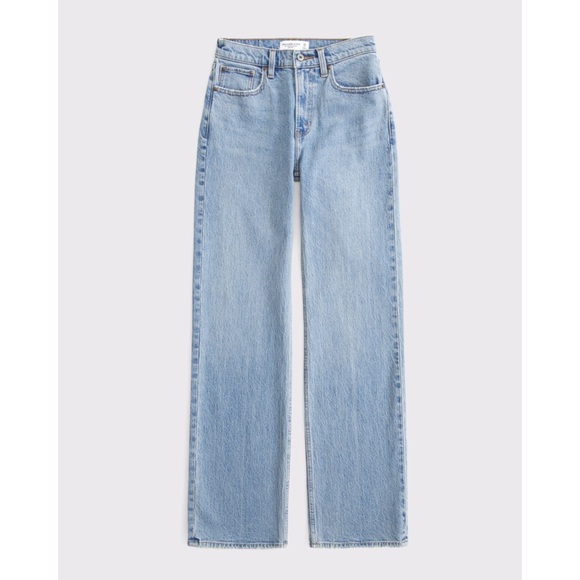 Abercrombie & Fitch Curve Love High Rise 90s Relaxed Jean in medium sz 23 short